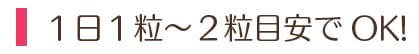 1日1粒~2粒目安でOK!